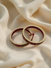 22k Gold Monogram Bangles – Artistry & Authenticity