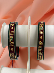 22k Gold Monogram Bangles – Artistry & Authenticity