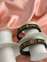 22k Gold Monogram Bangles – Artistry & Authenticity