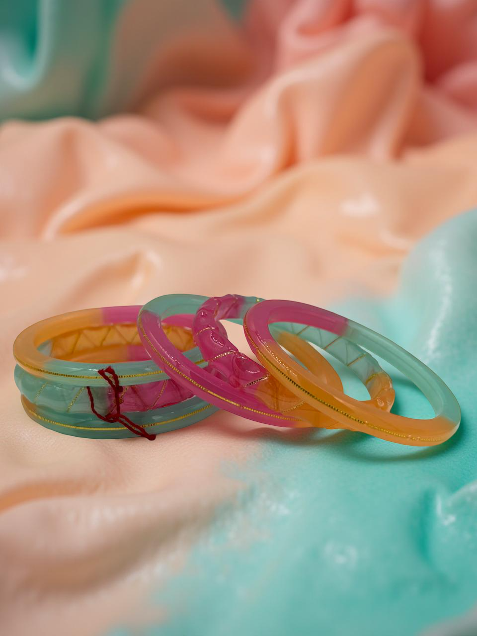 22k Lightweight Gold Bangle Variya Set