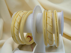 22k Lightweight Gold Bangle Cream Variya Set