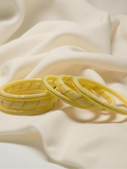 22k Lightweight Gold Bangle Cream Variya Set