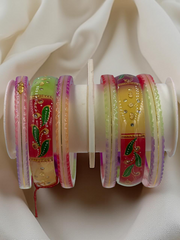 Exquisite 22k Gold Designer Bangle Set (6 Pcs)