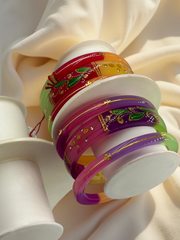 Exquisite 22k Gold Designer Bangle Set (6 Pcs)