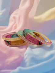 Exquisite 22k Gold Designer Bangle Set (6 Pcs)