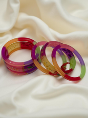 Exquisite 22k Gold Designer Bangle Set (6 Pcs)