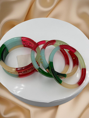 Exquisite 22k Gold Designer Bangle Set (6 Pcs)