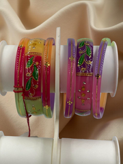 Exquisite 22k Gold Designer Bangle Set (6 Pcs)