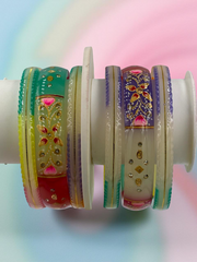 Exquisite 22k Gold Designer Bangle Set (6 Pcs)