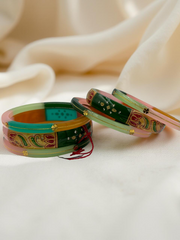 Exquisite 22k Gold Designer Bangle Set (6 Pcs)