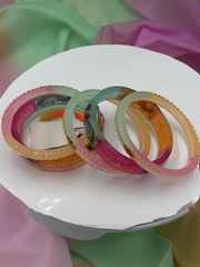 Exquisite 22k Gold Designer Bangle Set (6 Pcs)